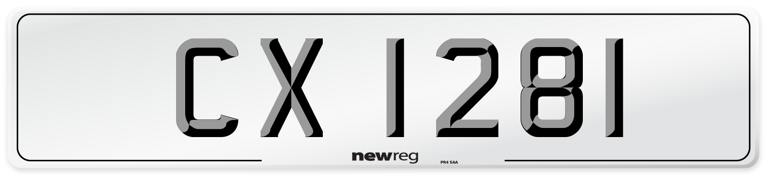 CX 1281 Front Number Plate
