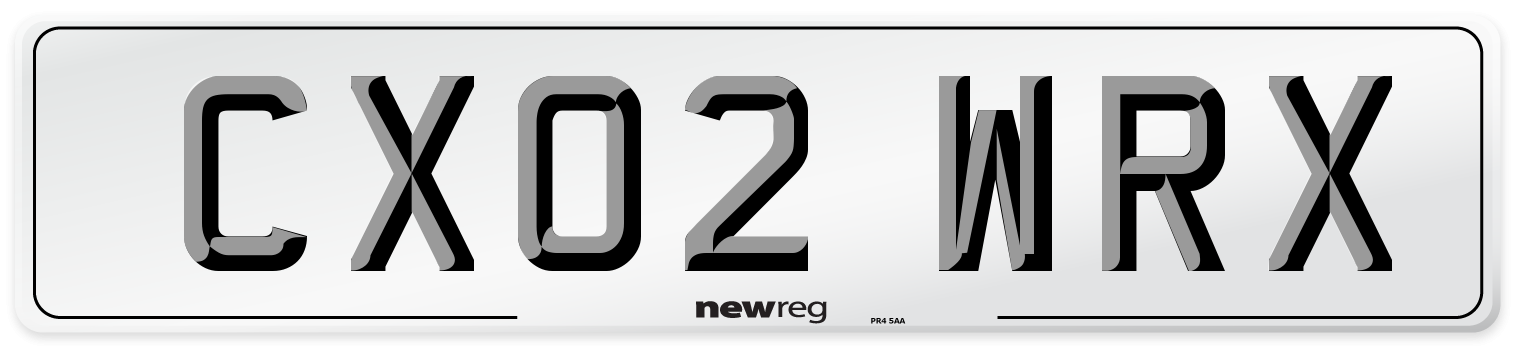 CX02 WRX Front Number Plate