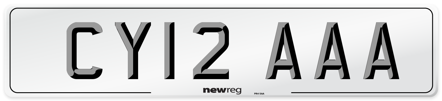CY12 AAA Front Number Plate