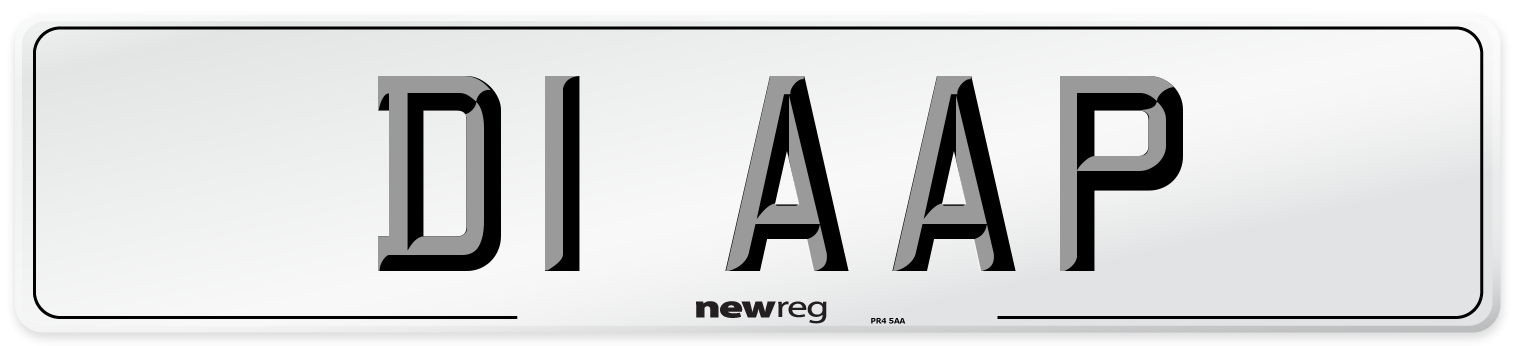 D1 AAP Front Number Plate