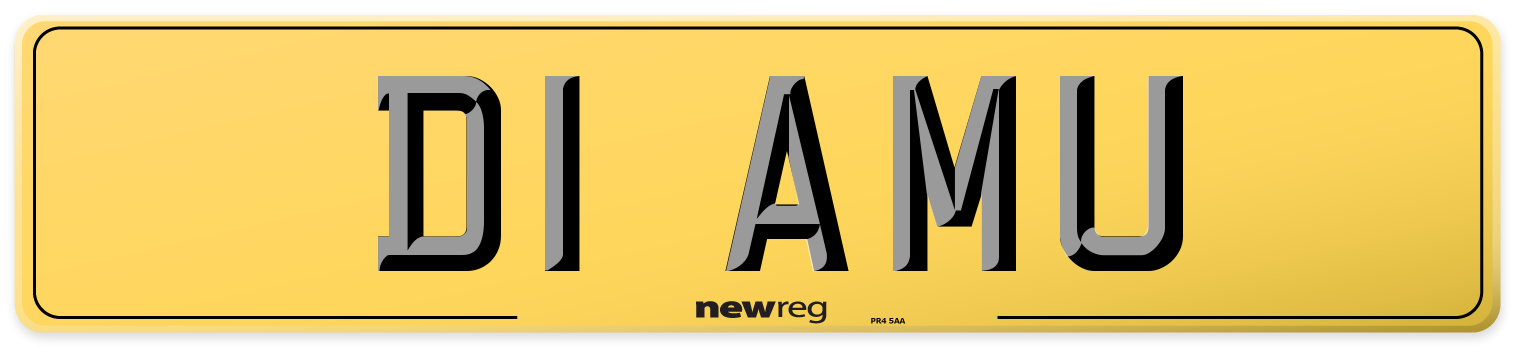 D1 AMU Rear Number Plate