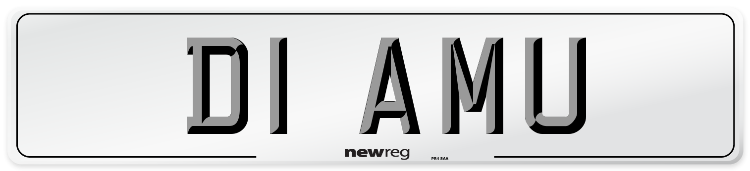 D1 AMU Front Number Plate