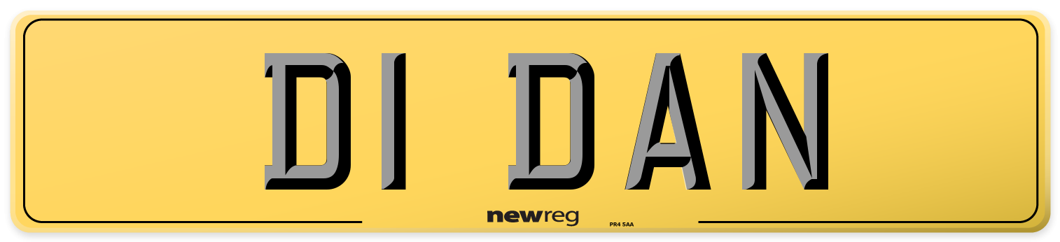 D1 DAN Rear Number Plate