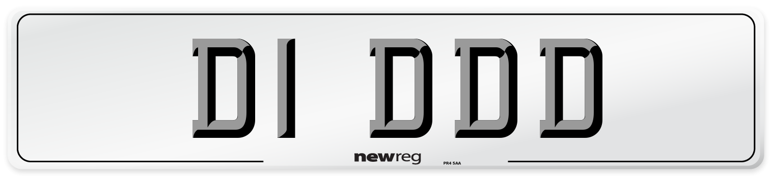 D1 DDD Front Number Plate