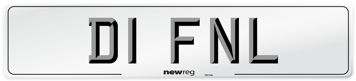 D1 FNL Front Number Plate