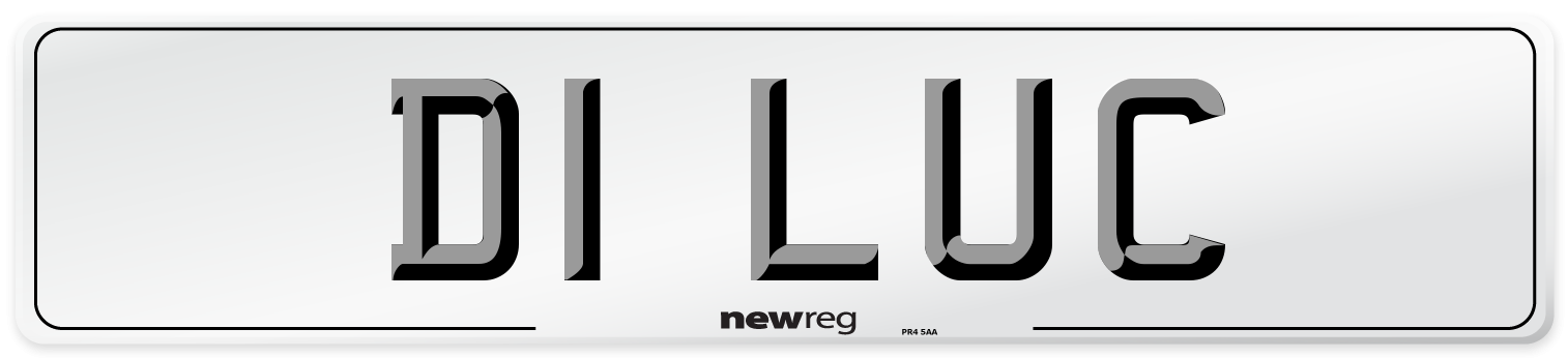 D1 LUC Front Number Plate
