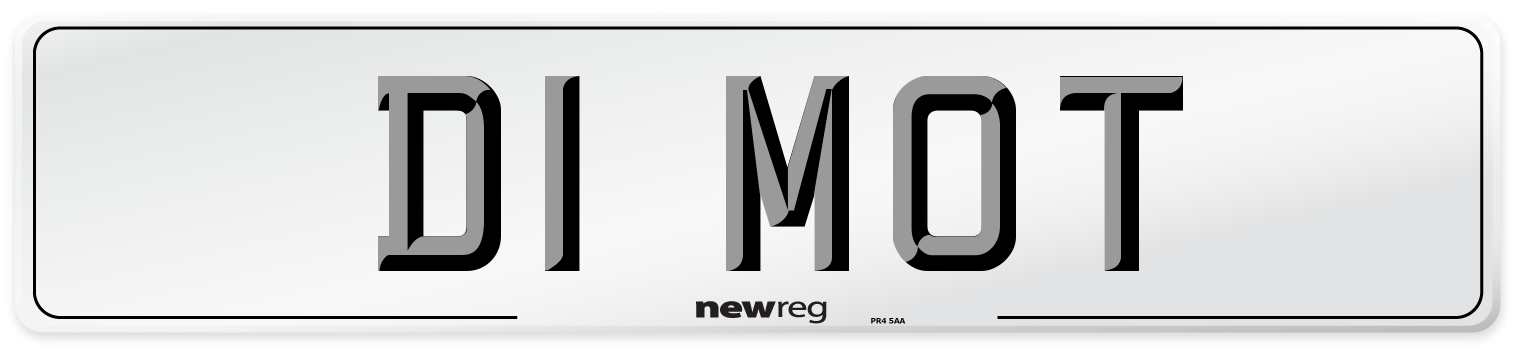 D1 MOT Front Number Plate