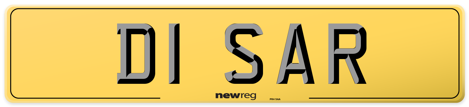 D1 SAR Rear Number Plate