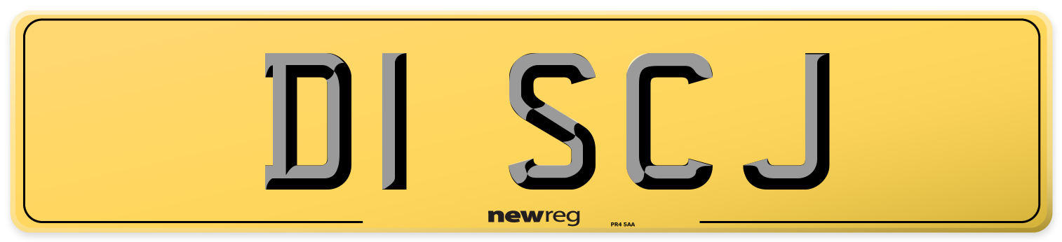 D1 SCJ Rear Number Plate