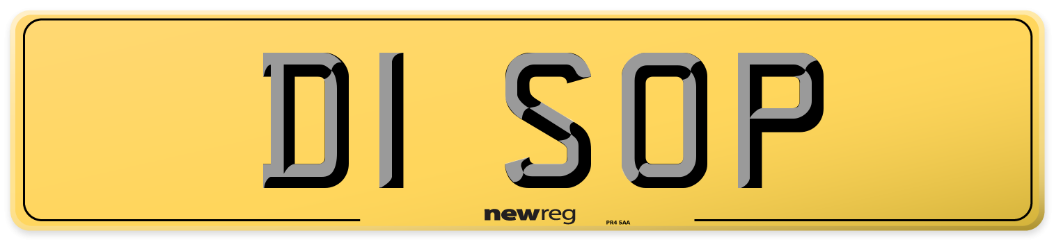 D1 SOP Rear Number Plate