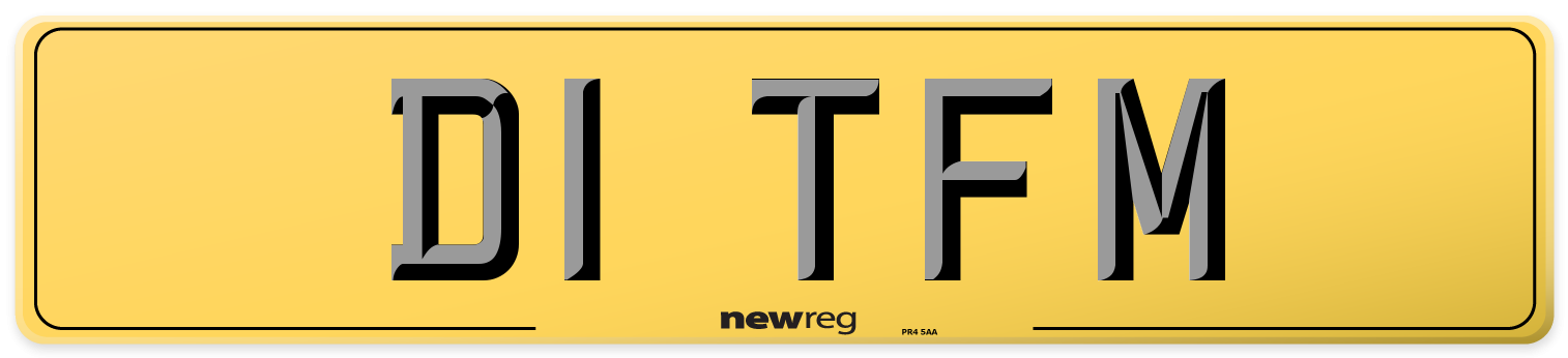 D1 TFM Rear Number Plate
