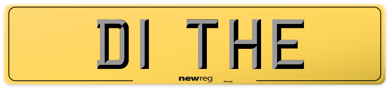 D1 THE Rear Number Plate