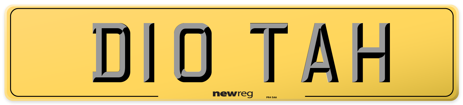 D10 TAH Rear Number Plate