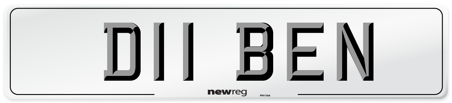 D11 BEN Front Number Plate