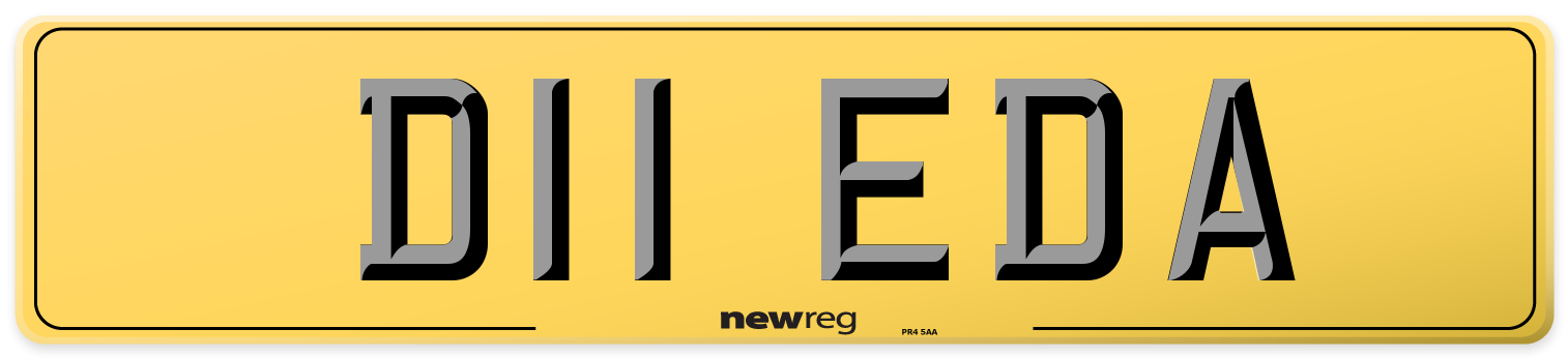 D11 EDA Rear Number Plate