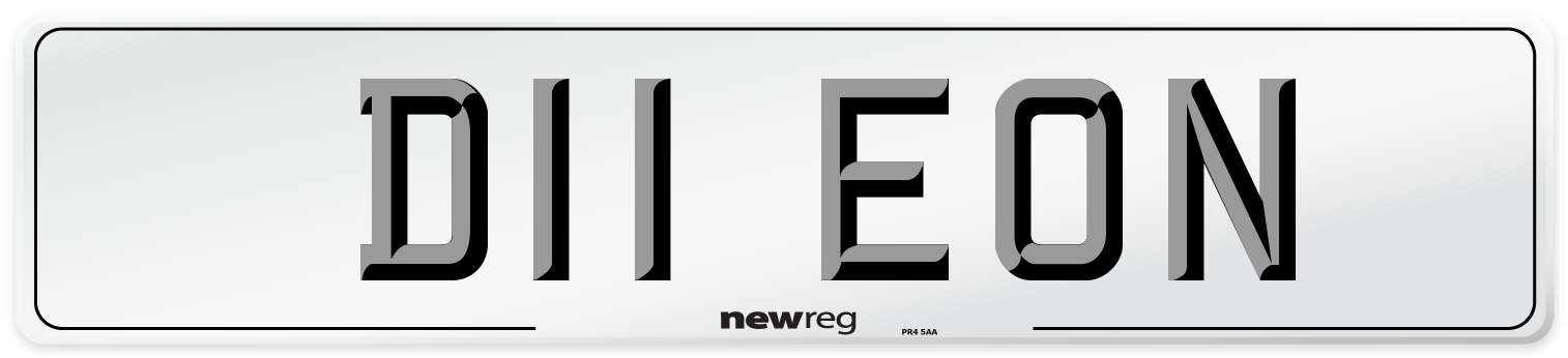 D11 EON Front Number Plate