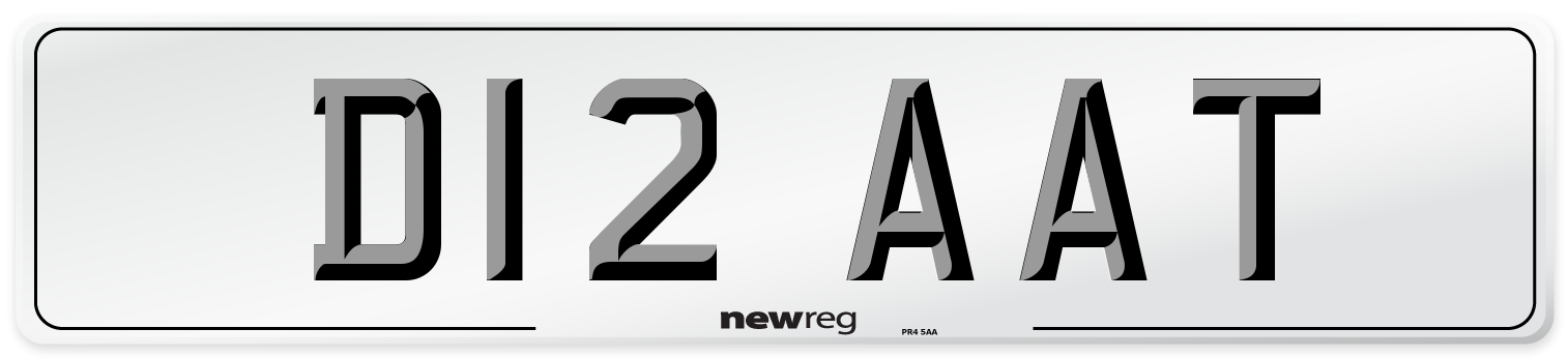 D12 AAT Front Number Plate