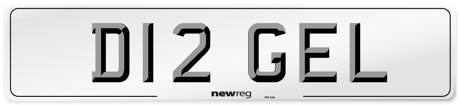 D12 GEL Front Number Plate