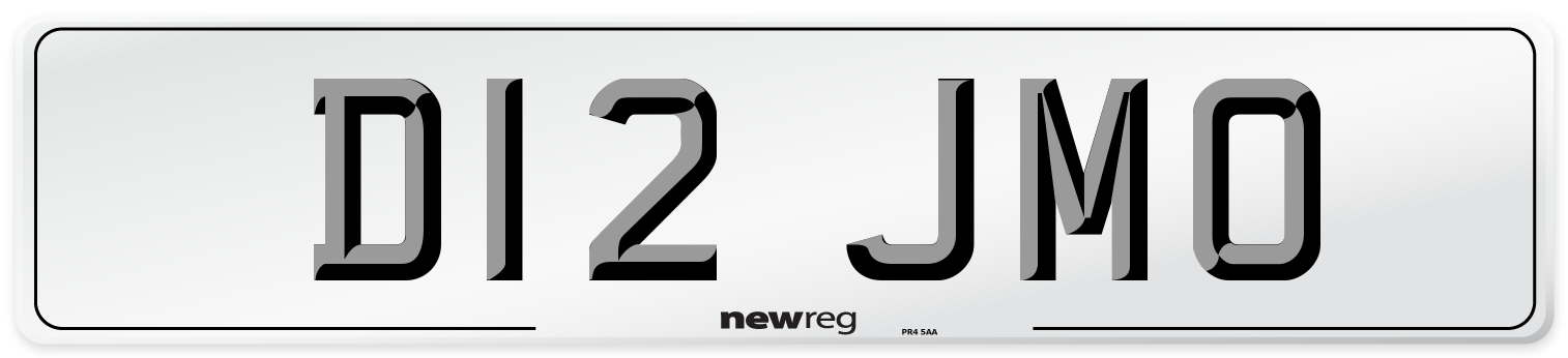 D12 JMO Front Number Plate