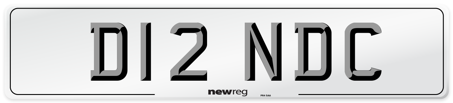D12 NDC Front Number Plate