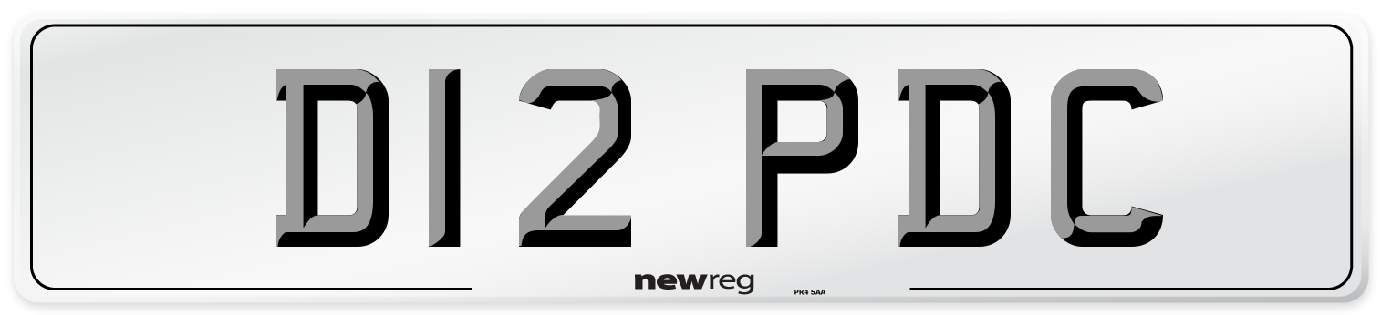 D12 PDC Front Number Plate