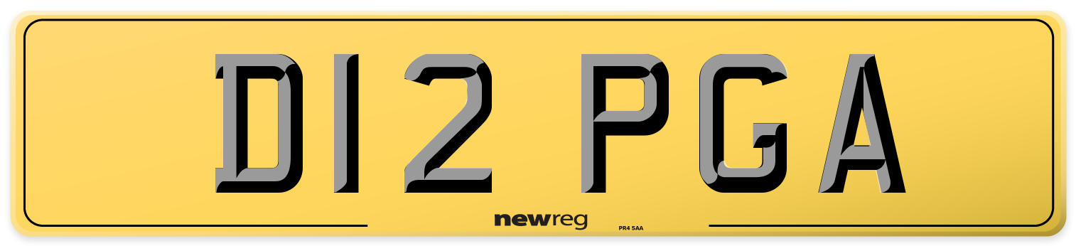 D12 PGA Rear Number Plate