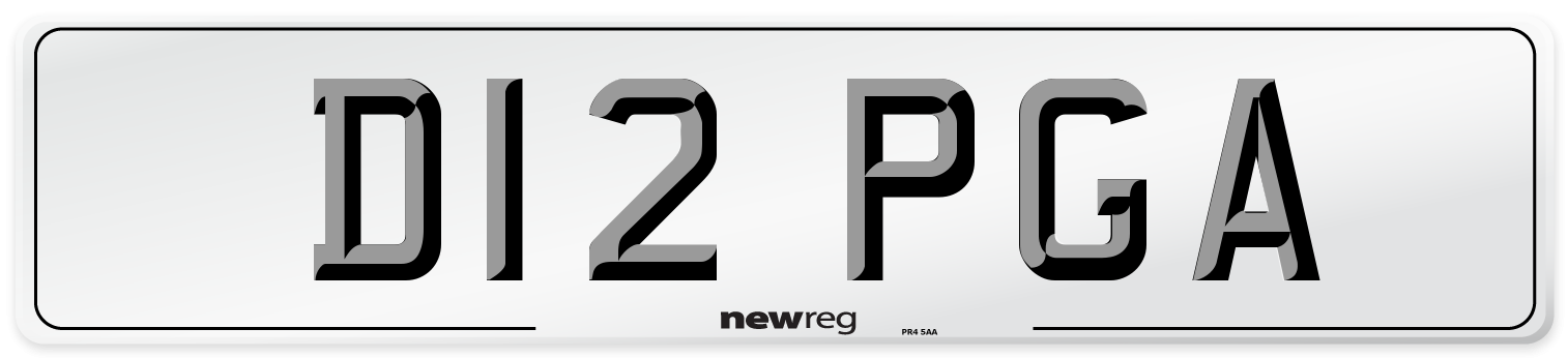 D12 PGA Front Number Plate