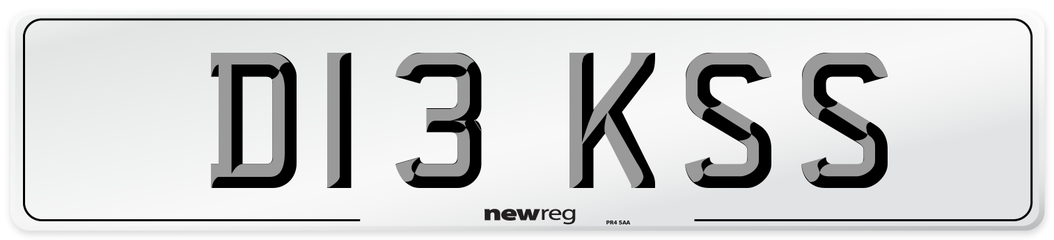 D13 KSS Front Number Plate