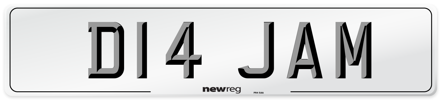 D14 JAM Front Number Plate