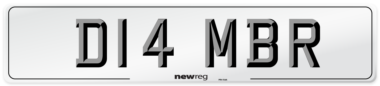 D14 MBR Front Number Plate