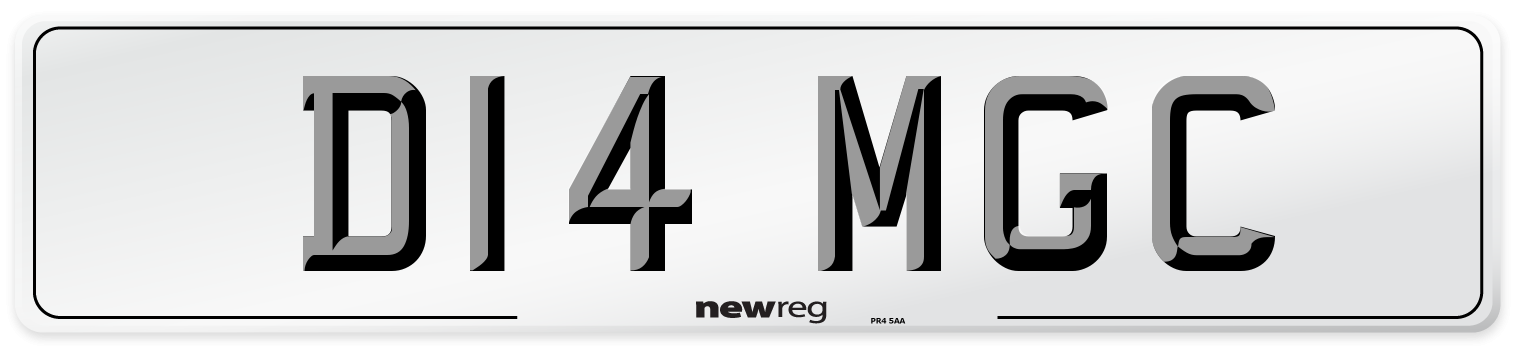 D14 MGC Front Number Plate