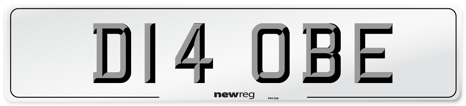 D14 OBE Front Number Plate