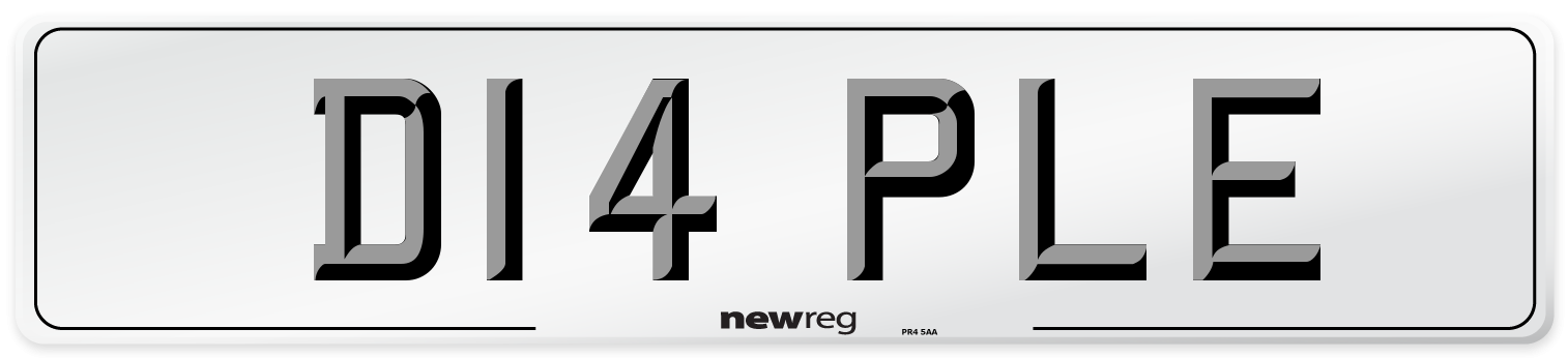 D14 PLE Front Number Plate