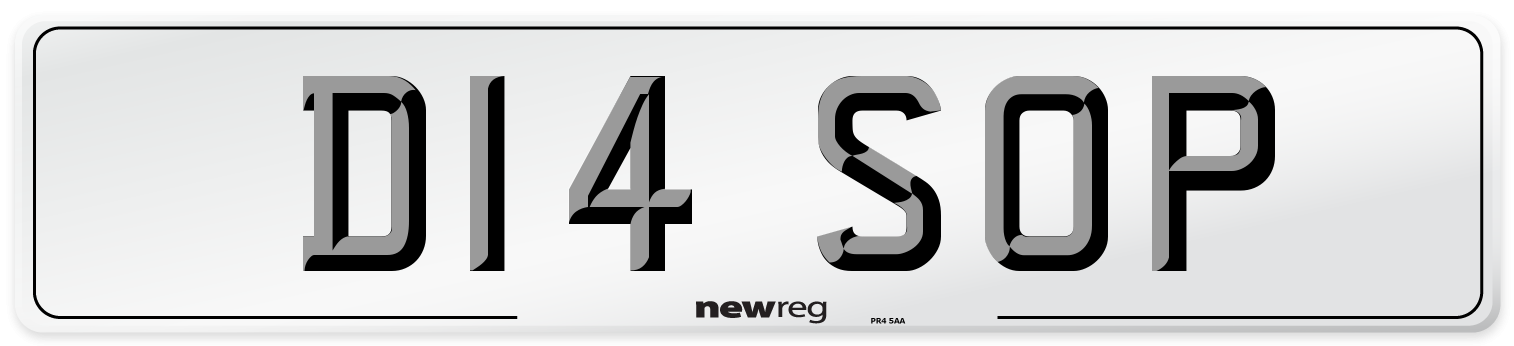 D14 SOP Front Number Plate