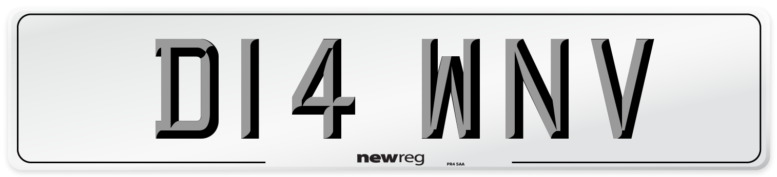 D14 WNV Front Number Plate