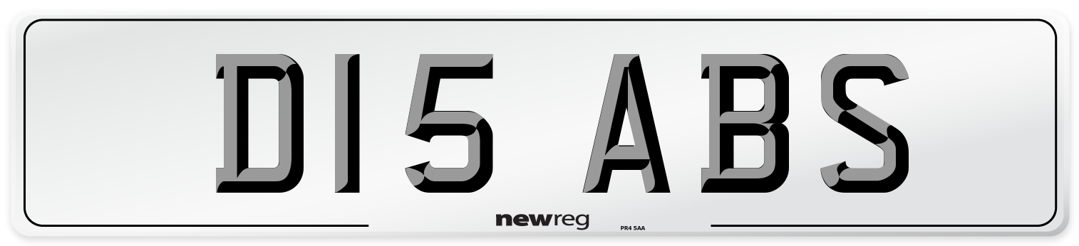 D15 ABS Front Number Plate