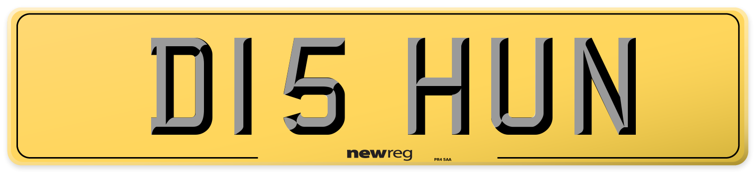 D15 HUN Rear Number Plate