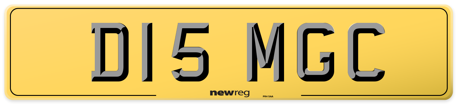 D15 MGC Rear Number Plate