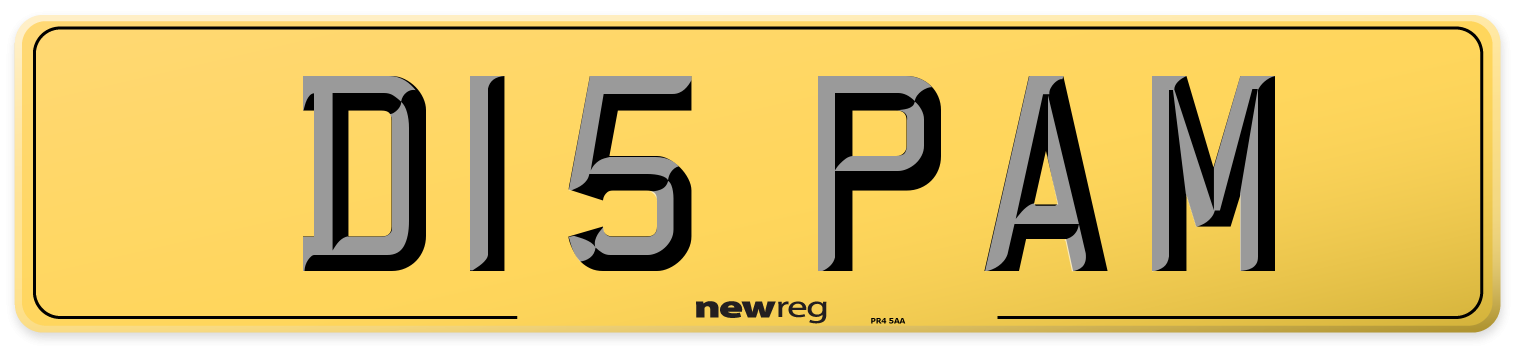 D15 PAM Rear Number Plate