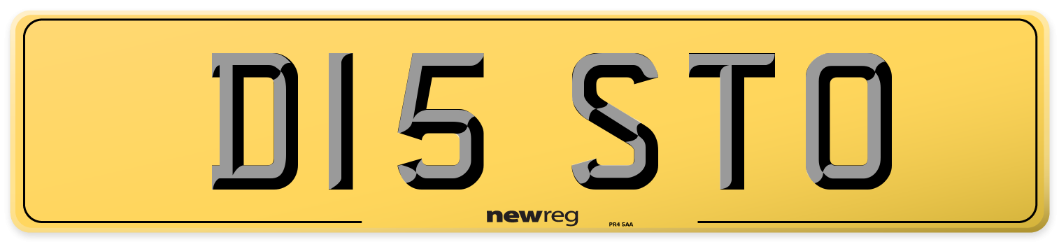 D15 STO Rear Number Plate
