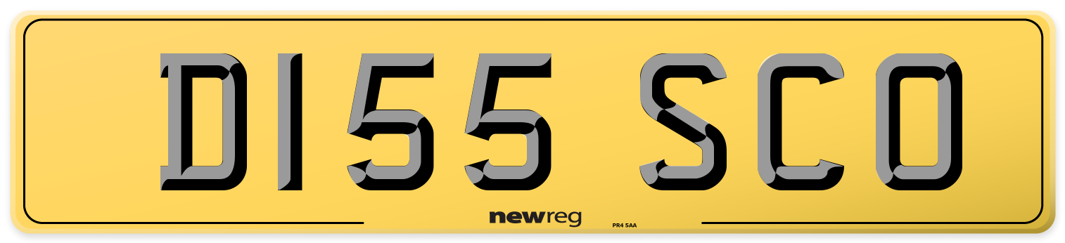 D155 SCO Rear Number Plate