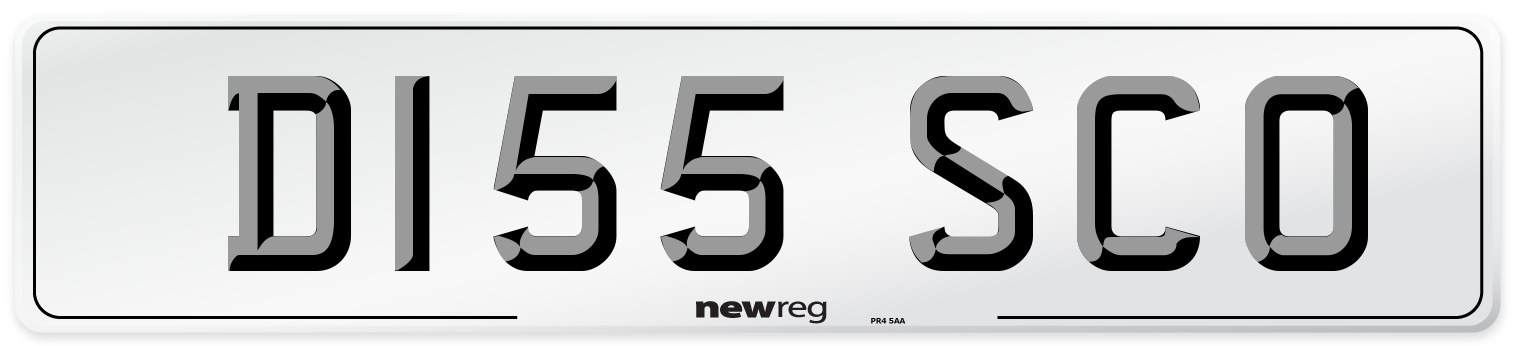 D155 SCO Front Number Plate