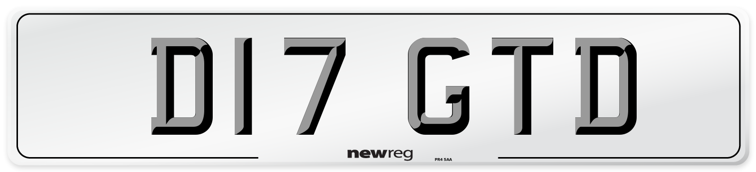 D17 GTD Front Number Plate
