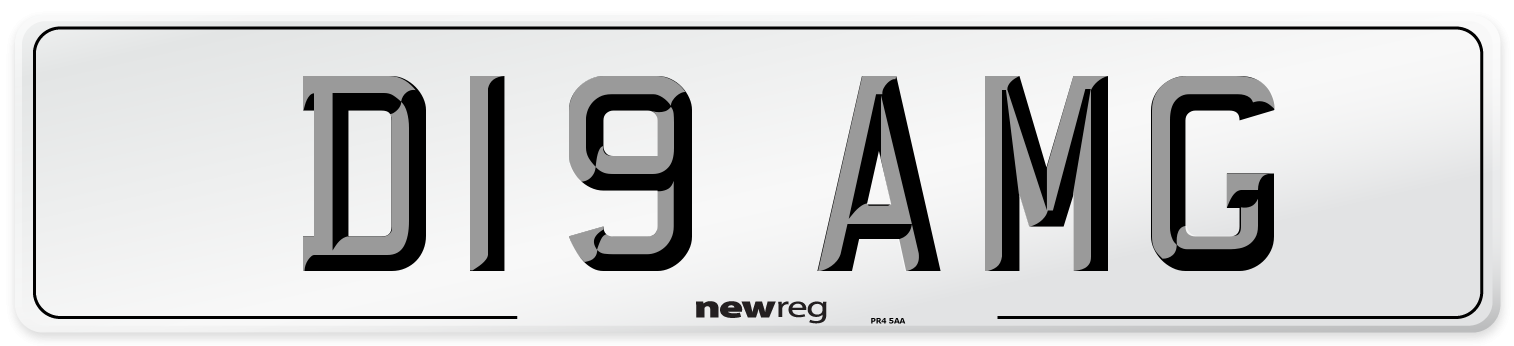 D19 AMG Front Number Plate