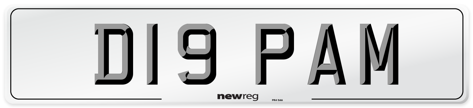 D19 PAM Front Number Plate