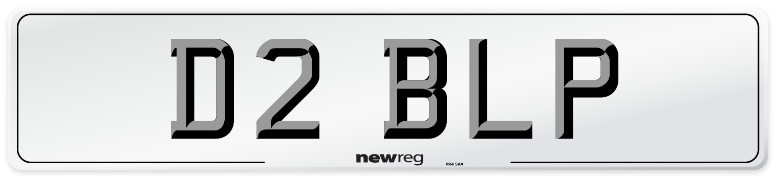 D2 BLP Front Number Plate