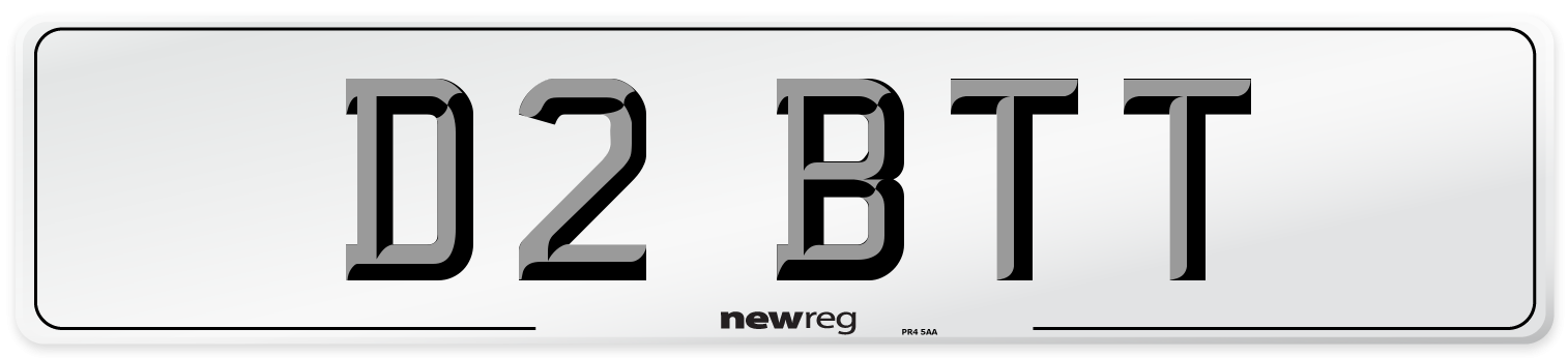 D2 BTT Front Number Plate