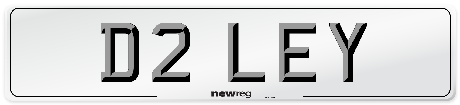 D2 LEY Front Number Plate