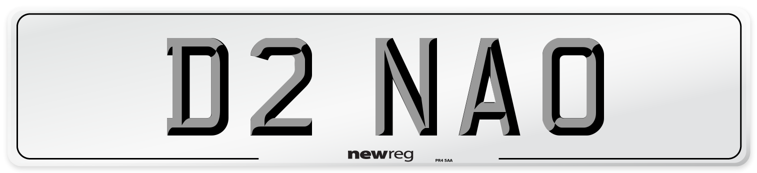 D2 NAO Front Number Plate