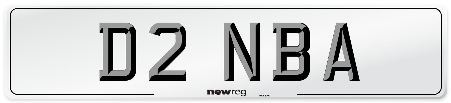 D2 NBA Front Number Plate